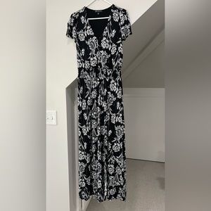 NWOT I.N.C. Long Floral Bloused top Maxi Dress Size M